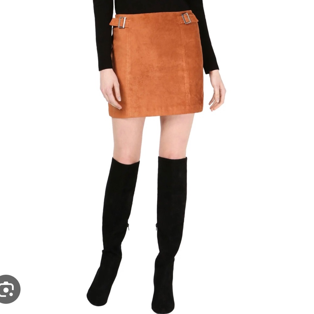 Bar III Faux Suede Mini Skirt